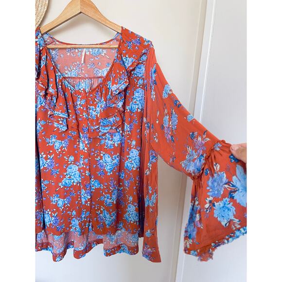 Free People Lorretta Printed oversized Floral Tunic - Picture 5 of 7